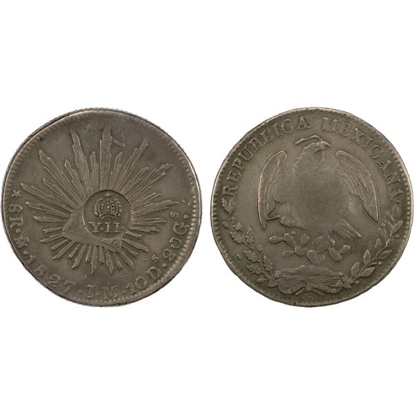 PHILIPPINES: Isabel II, 1833-1868, AR 8 reales, ND (1834-37), VF-EF on VF-EF host