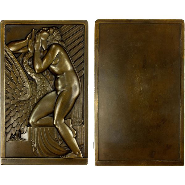 FRANCE: AE plaque (293.0g), ND (1925), Unc