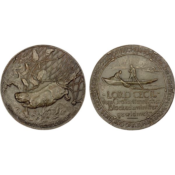 GERMANY: Empire, medal (154.7g), 1916, AU