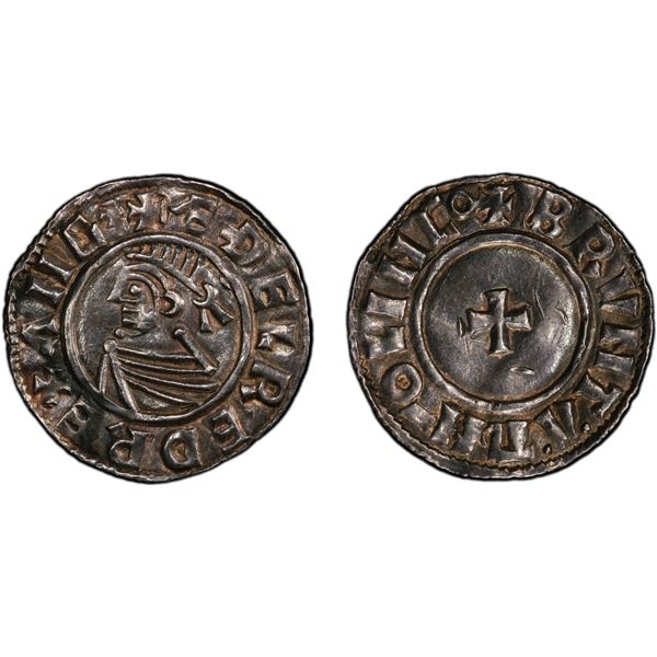 ANGLO-SAXONS: Aethelred II, 978-1016, AR penny, London, PCGS AU details