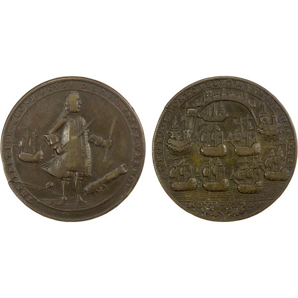 GREAT BRITAIN: AE medal (10.26g), 1739, F-VF