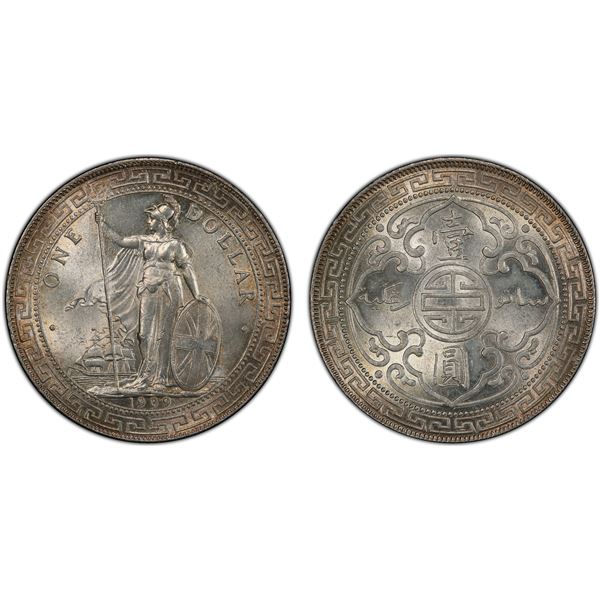 GREAT BRITAIN: AR trade dollar, 1909-B, PCGS MS64