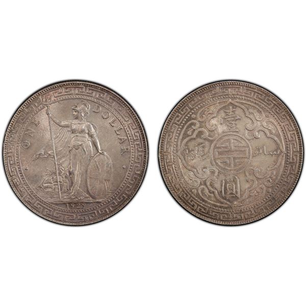 GREAT BRITAIN: AR trade dollar, 1929-B, PCGS MS65