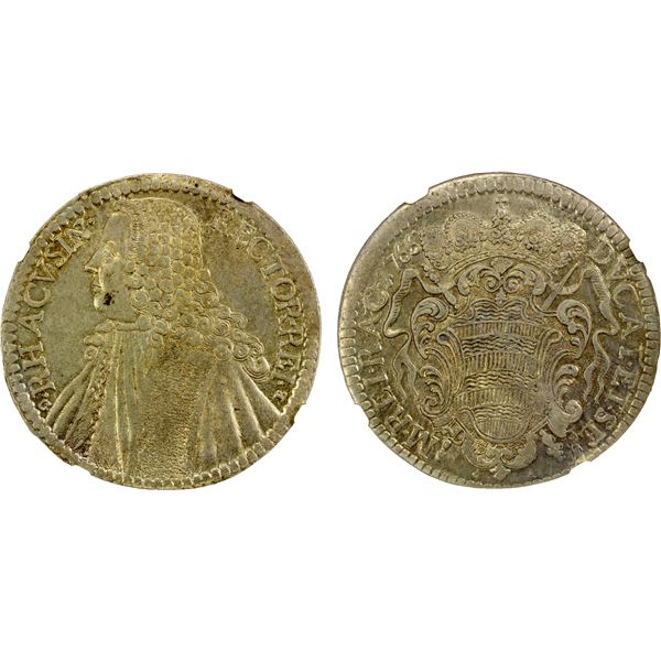 RAGUSA: Republic, AR tallero, 1766, NGC AU58