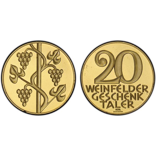 SWITZERLAND: brass medal, 1980, PCGS Specimen 68