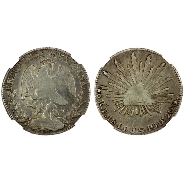 MEXICO: Republic, AR 8 reales, 1841-Pi, NGC XF45