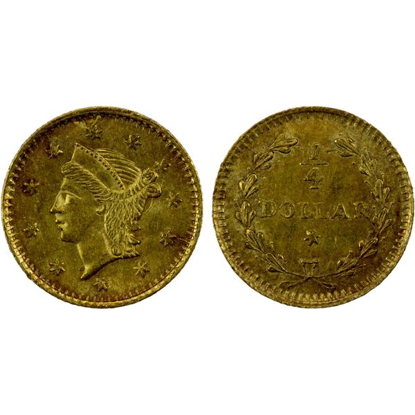 UNITED STATES: AV 1/4 dollar, ND, Unc