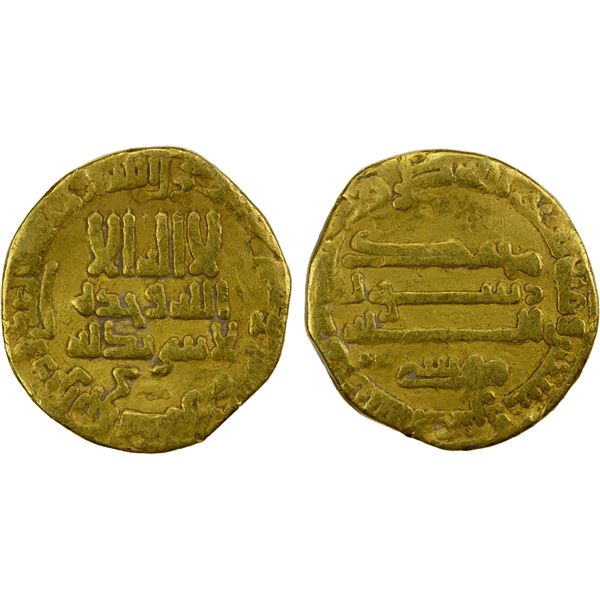 ABBASID: al-Rashid, 786-809, AV dinar (3.72g), NM (Egypt), AH172, Very Good