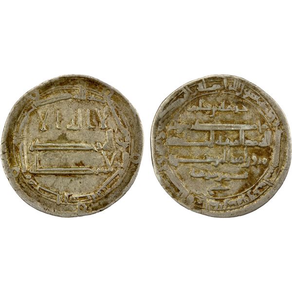 ABBASID: al-Rashid, 786-809, AR dirham (2.84g), Arran, AH189, attractive VF