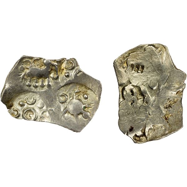 VIDHARBA: Punchmarked, ca. 500-400 BC, AR ½ karshapana (1.07g), EF