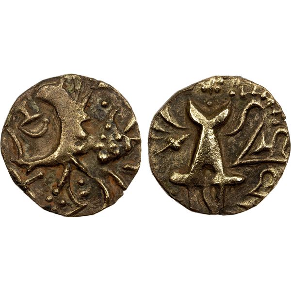JAMMU & KASHMIR: Yasovarman, 7th century, debased AV dinar (6.64g), bold EF