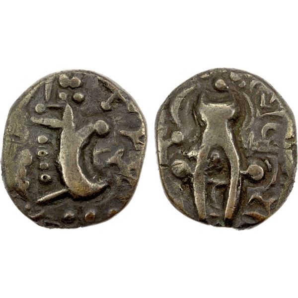 KIDARITE: Pratapaditya, 5th century, heavily debased AV dinar (7.07g), VF
