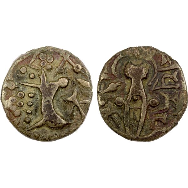 KIDARITE: Pratapaditya, 5th century, heavily debased AV dinar (6.64g), VF