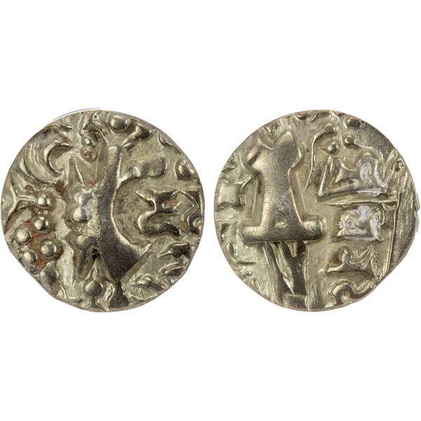 KIDARITE: Vinayaditya, 7th/8th century, debased AV dinar, ACG graded VF35