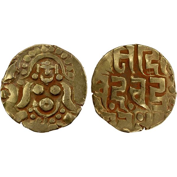 GAHADAVALAS OF KANAUJ: Govinda Chandra, ca. 1114-1154, AV 4½ masha (3.88g), choice VF