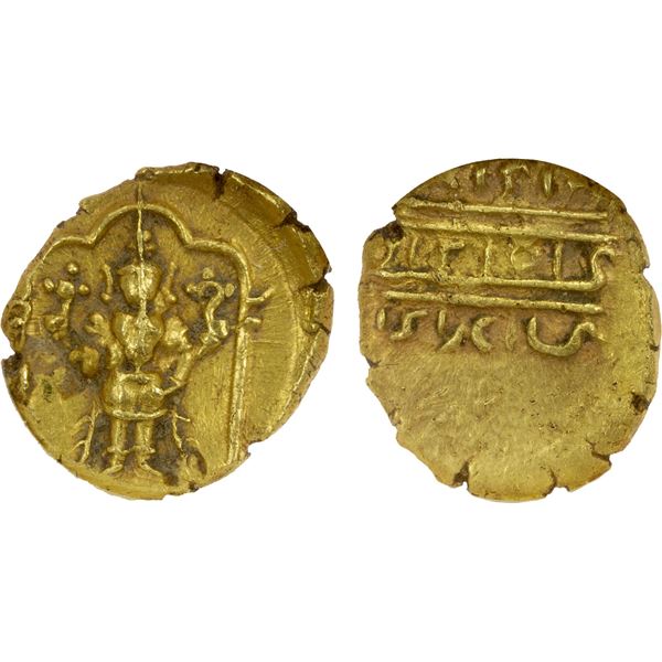 VIJAYANAGAR: Venkatapiraya III, 1629-1642, AV ½ pagoda, NGC AU55