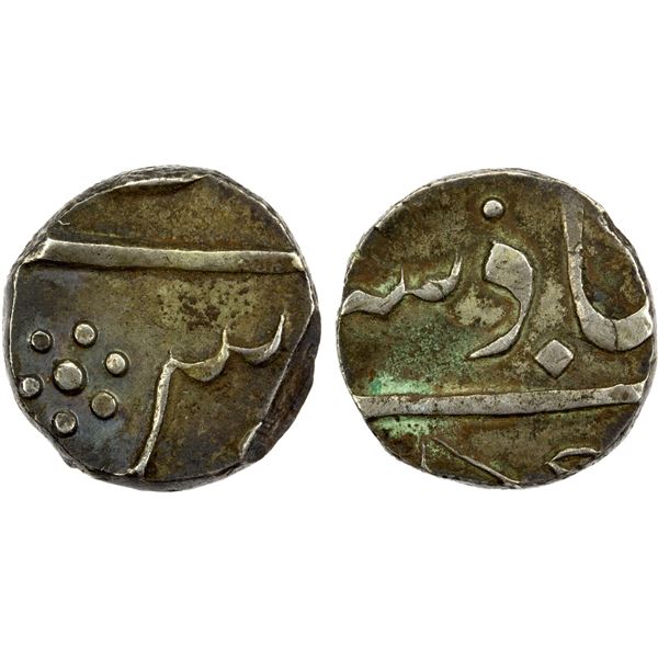 CAMBAY: AR ¼ rupee (2.73g) (Khambayat), ND (before 1841), bold VF-EF