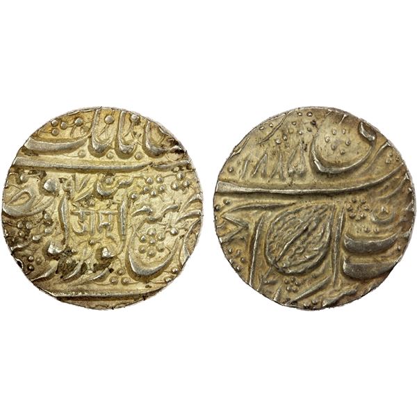 SIKH EMPIRE: AR nanakshahi rupee (11.12g), Amritsar, VS[18]97, choice EF-AU