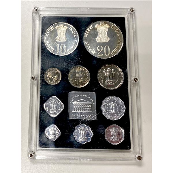 INDIA: Republic, 10-coin proof set, 1973-B