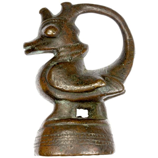 BURMA: AE opium weight (321.38g), late 18th century, Choice VF