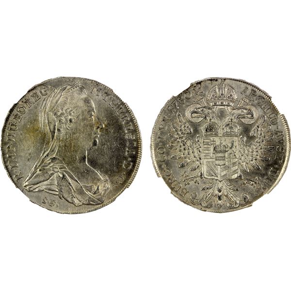 AUSTRIA: Trade Coinage, AR thaler, "1780", NGC UNC details