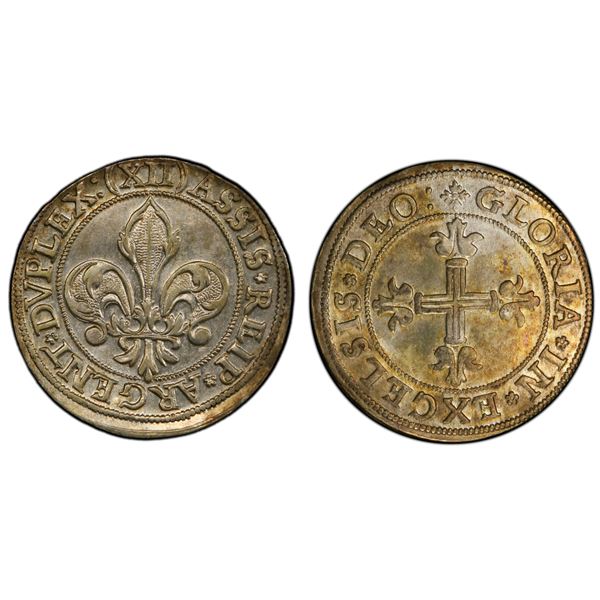 FRANCE: STRASBOURG: AR 12 kreuzer, ND (1623), PCGS AU58
