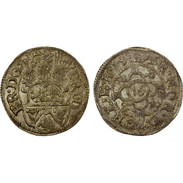 SCHLESWIG-HOLSTEIN-GOTTORP: Friedrich III, 1616-1659, AR 1/16 thaler (1)619, Choice EF