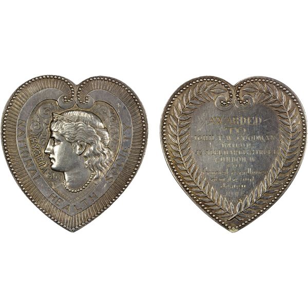 GREAT BRITAIN: AR medal (64.25g), 1883, EF