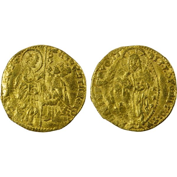 VENICE: Andrea Contarini, 1368-1382, AV ducat (3.51g), VF