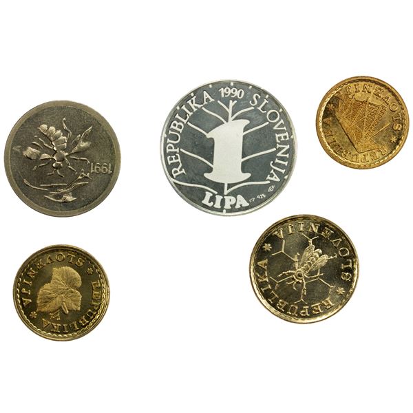 SLOVENIA: 5-coin UNC set