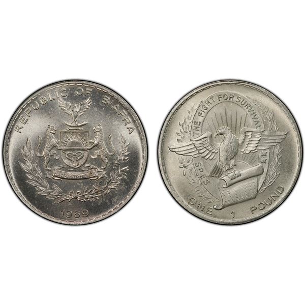 BIAFRA: Republic, AR pound, 1969, PCGS MS66