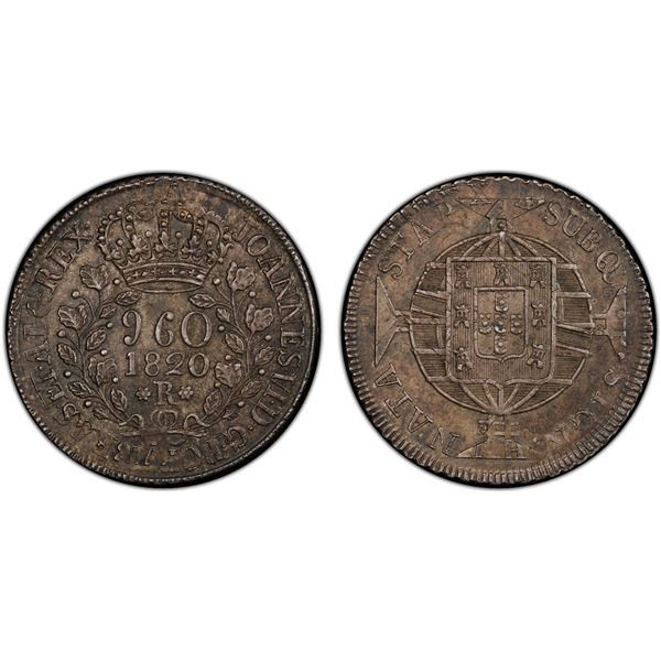 BRAZIL: João VI, 1818-1822, AR 960 réis, 1820-R, PCGS AU58