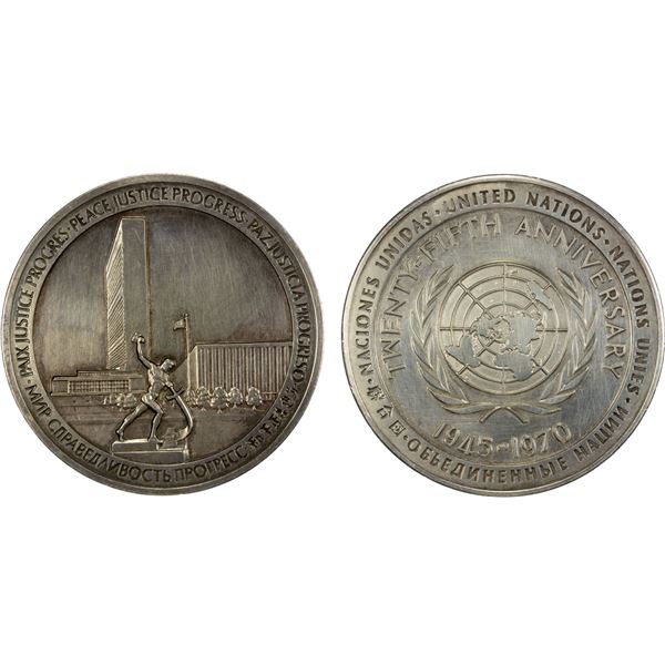 UNITED NATIONS: AR medal (157.39g), 1970, AU