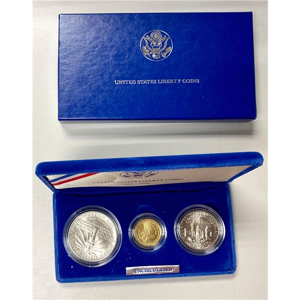 UNITED STATES: Statue of Liberty mint set, 1986, Choice UNC