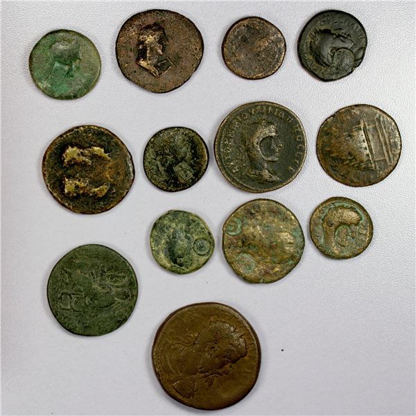ANCIENT: ROMAN PROVINCIAL: LOT of 13 countermarked provincial AEs