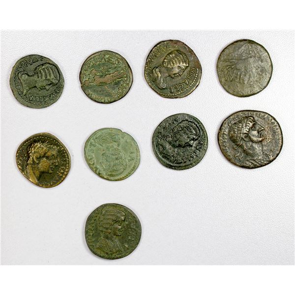ANCIENT: ROMAN PROVINCIAL: LOT of 9 provincial AEs