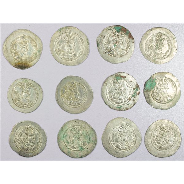 ANCIENT: SASANIAN KINGDOM: Yazdigerd II, 438-457, LOT of 15 silver drachms