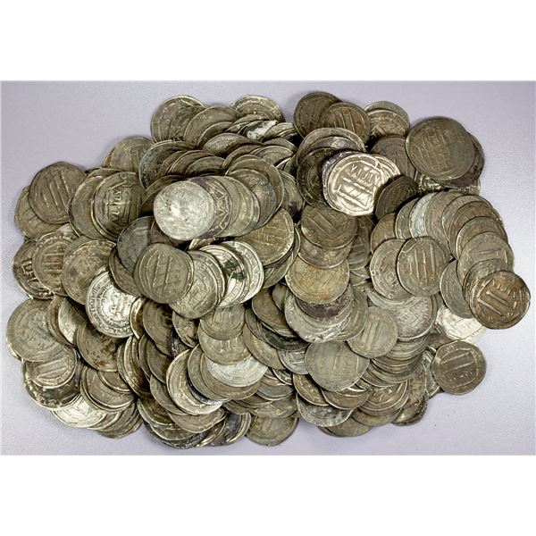 ISLAMIC: ABBASID: LOT of 375 silver dirhams