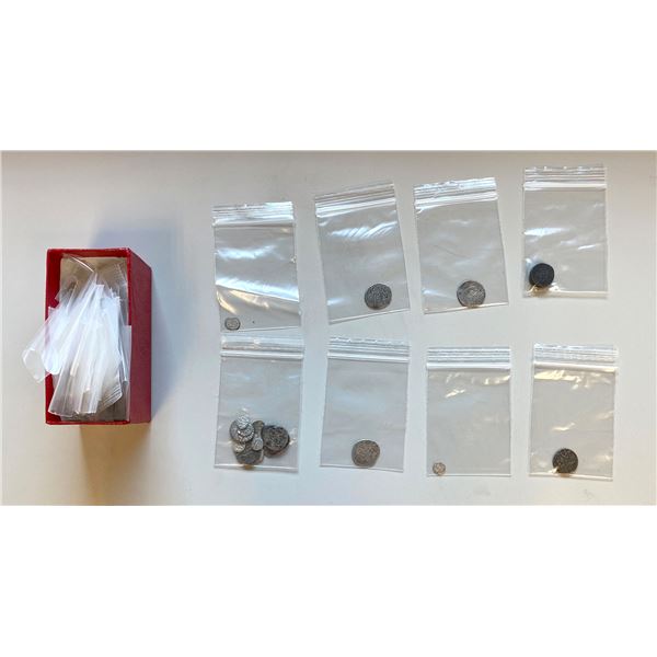 ISLAMIC: OTTOMAN EMPIRE: LOT of 86 silver coins and 1 copper coin