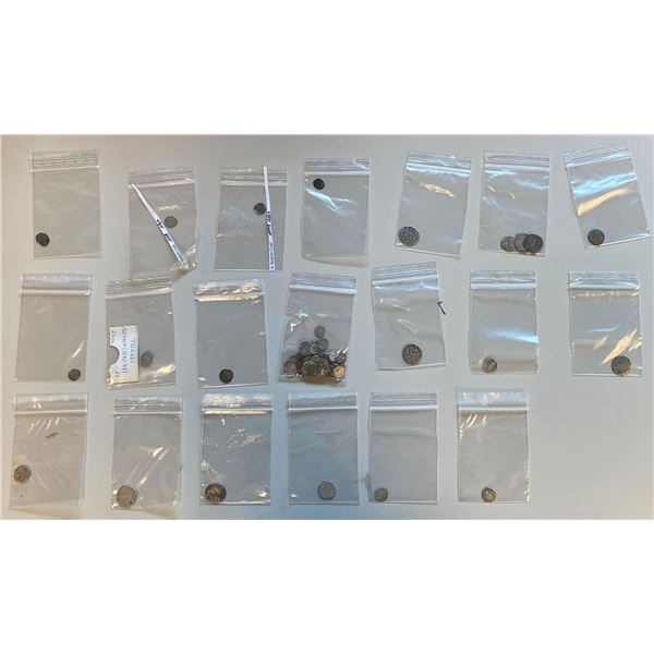 ISLAMIC: OTTOMAN EMPIRE: LOT of 71 silver coins