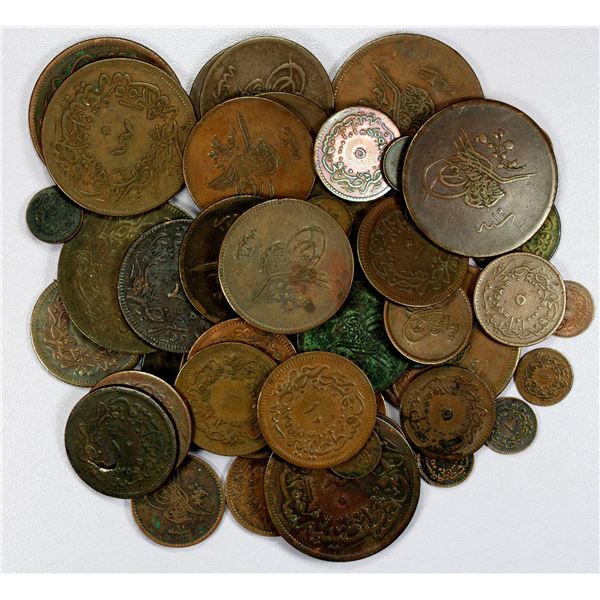 ISLAMIC: TURKEY: Abdul Mejid, 1839-1861, LOT of 51 copper coins