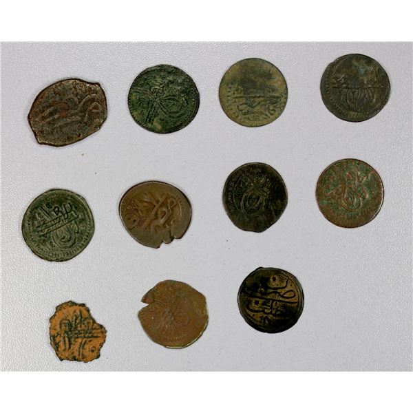 ISLAMIC: TURKEY: LOT of 11 copper coins