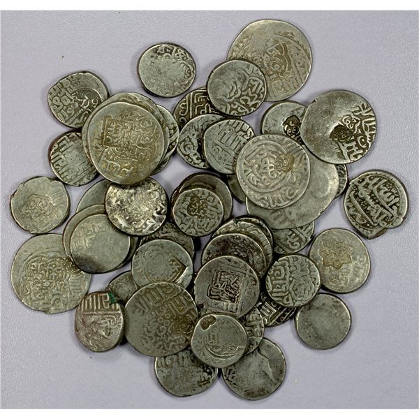 ISLAMIC: TIMURID: LOT of 47 silver tankas