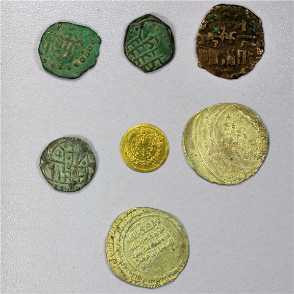 ISLAMIC: MEDIEVAL ISLAMIC: LOT of 3 AV and 4 AE coins