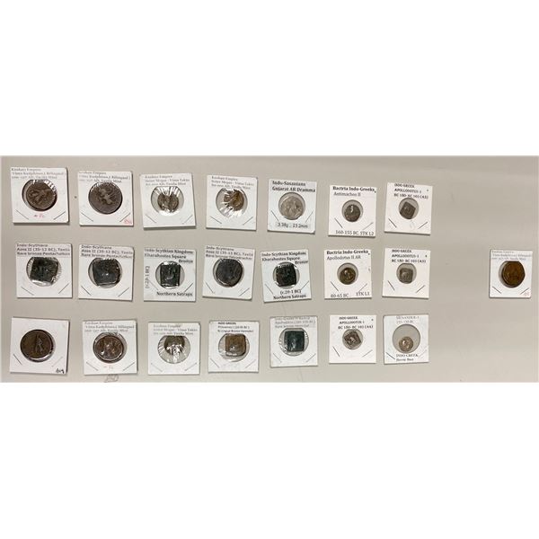 INDIA: ANCIENT INDIA: LOT of 15 copper and 7 silver coins