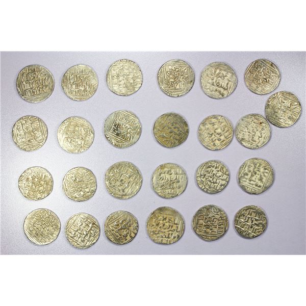 INDIA: DELHI: Nasir al-Din Mahmud, 1246-1266, LOT of 25 AR tankas