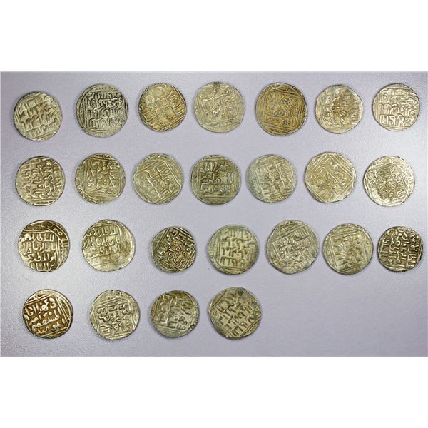 INDIA: DELHI: Nasir al-Din Mahmud, 1246-1266, LOT of 25 AR tankas