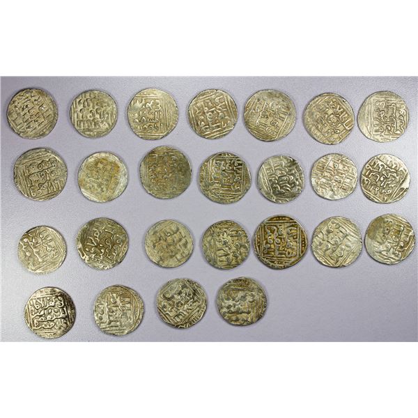 INDIA: DELHI: Nasir al-Din Mahmud, 1246-1266, LOT of 25 AR tankas