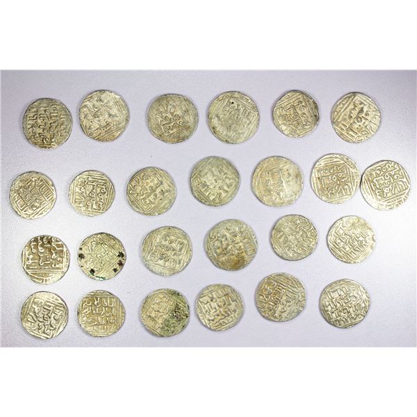 INDIA: DELHI: Nasir al-Din Mahmud, 1246-1266, LOT of 25 AR tankas