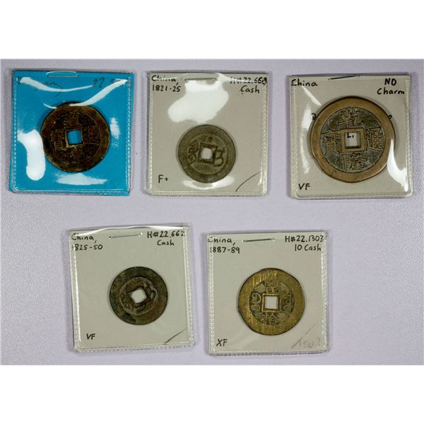 CHINA: QING: LOT of 5 coins